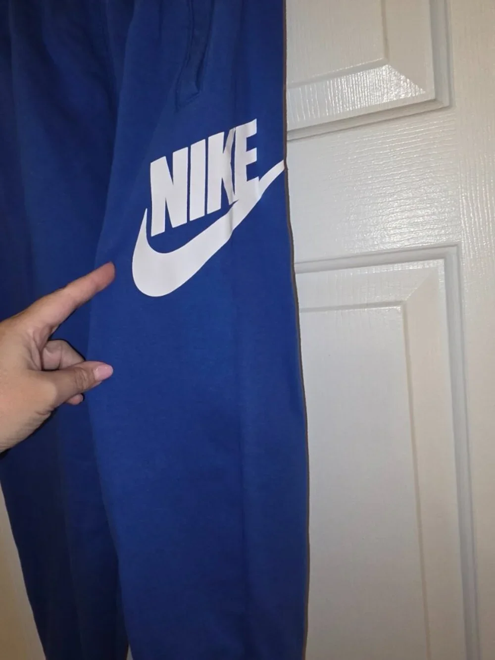 Nike blue boys sweatpants, size Youth Large